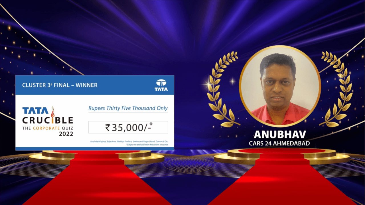 Cars 24 Employee Emerges as the Champion of Corporate Quiz Cluster 3 Cars 24 Employee Emerges as the Champion of Corporate Quiz Cluster 3