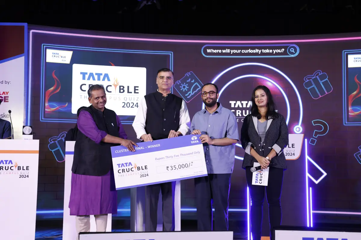 Achintya Sharma triumphs at the Tata Crucible Campus Quiz 2024—Punjab Cluster Finals Achintya Sharma triumphs at the Tata Crucible Campus Quiz 2024—Punjab Cluster Finals