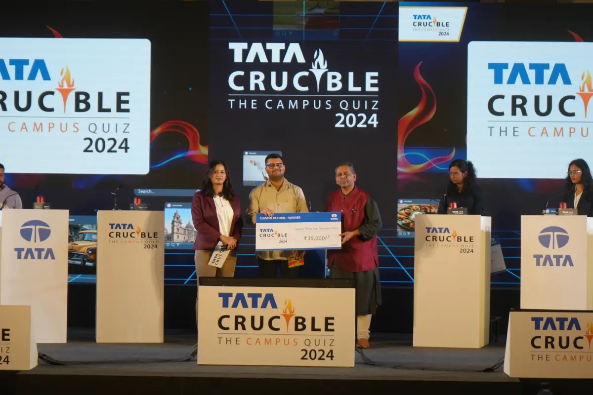 Adarsh triumphs at the Tata Crucible Campus Quiz 2024—Bihar Cluster Finals Adarsh triumphs at the Tata Crucible Campus Quiz 2024—Bihar Cluster Finals