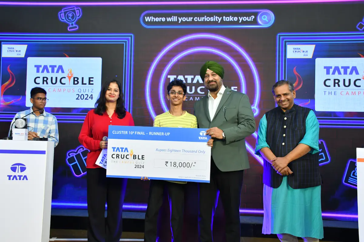 Paras Mahalik triumphs at the Tata Crucible Campus Quiz 2024—Odisha Cluster Finals Paras Mahalik triumphs at the Tata Crucible Campus Quiz 2024—Odisha Cluster Finals