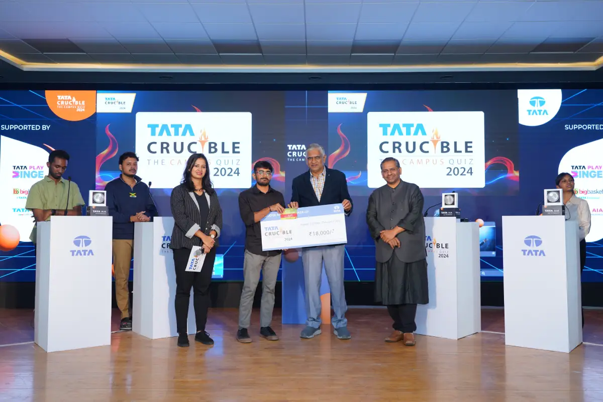 Akshay Valle triumphs at the Tata Crucible Campus Quiz 2024—Andhra Pradesh Cluster Finals Akshay Valle triumphs at the Tata Crucible Campus Quiz 2024—Andhra Pradesh Cluster Finals
