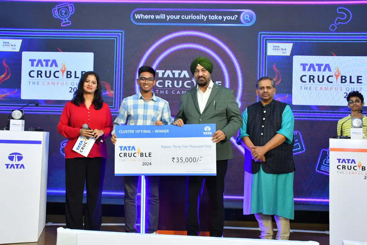 Paras Mahalik triumphs at the Tata Crucible Campus Quiz 2024—Odisha Cluster Finals Paras Mahalik triumphs at the Tata Crucible Campus Quiz 2024—Odisha Cluster Finals